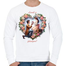 PRINTFASHION Lennél a feleségem? - Férfi pulóver - Fehér férfi pulóver, kardigán