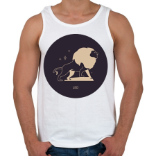 PRINTFASHION Leo - Oroszlán - Férfi atléta - Fehér atléta, trikó