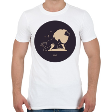 PRINTFASHION Leo - Oroszlán - Férfi póló - Fehér férfi póló