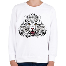 PRINTFASHION Leopard Jaguar Cheetah Black panther - Gyerek pulóver - Fehér gyerek pulóver, kardigán