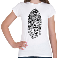 PRINTFASHION leopárd - Női póló - Fehér női póló
