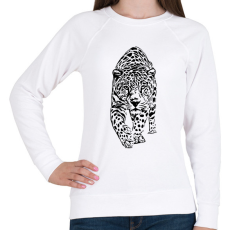 PRINTFASHION leopárd - Női pulóver - Fehér