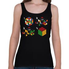 PRINTFASHION Lépések a kirakáshoz - Női atléta - Fekete női trikó