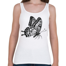PRINTFASHION Lepke / Pillangó rajz - Női atléta - Fehér női trikó
