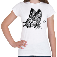 PRINTFASHION Lepke / Pillangó rajz - Női póló - Fehér