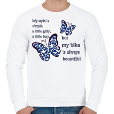 PRINTFASHION lepkés - Férfi pulóver - Fehér férfi pulóver, kardigán