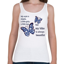 PRINTFASHION lepkés - Női atléta - Fehér női trikó