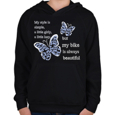 PRINTFASHION lepkésf - Gyerek kapucnis pulóver - Fekete gyerek pulóver, kardigán