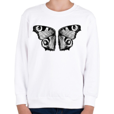 PRINTFASHION Lepkeszárny (fekete-fehér) - Gyerek pulóver - Fehér