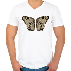 PRINTFASHION Lepkeszárny - Férfi V-nyakú póló - Fehér