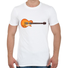 PRINTFASHION Les Paul gitár - Férfi póló - Fehér férfi póló