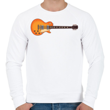 PRINTFASHION Les Paul Gitár - Férfi pulóver - Fehér férfi pulóver, kardigán