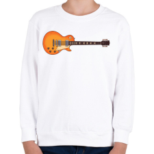 PRINTFASHION Les Paul gitár - Gyerek pulóver - Fehér gyerek pulóver, kardigán