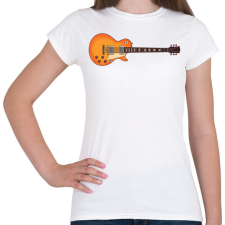 PRINTFASHION Les Paul gitár - Női póló - Fehér női póló