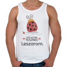 PRINTFASHION Leszarom - Férfi atléta - Fehér