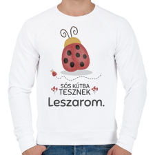 PRINTFASHION Leszarom - Férfi pulóver - Fehér férfi pulóver, kardigán