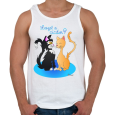 PRINTFASHION Leszel a cicám? - Férfi atléta - Fehér