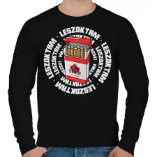 PRINTFASHION LESZOKTAM A CIGIRŐL - Férfi pulóver - Fekete férfi pulóver, kardigán