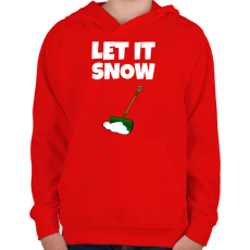 PRINTFASHION LET IT SNOW  - Gyerek kapucnis pulóver - Piros