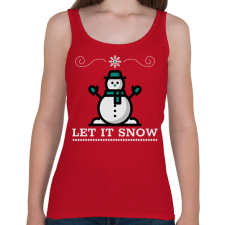 PRINTFASHION LET IT SNOW - Női atléta - Cseresznyepiros női trikó