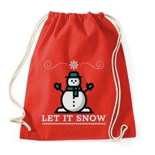 PRINTFASHION LET IT SNOW - Sportzsák, Tornazsák - Piros tornazsák