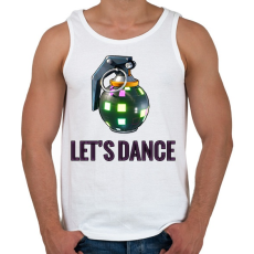 PRINTFASHION Let's dance - Férfi atléta - Fehér