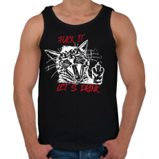 PRINTFASHION Let's drink - Punk - Férfi atléta - Fekete