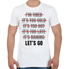 PRINTFASHION Let's go - Férfi póló - Fehér férfi póló
