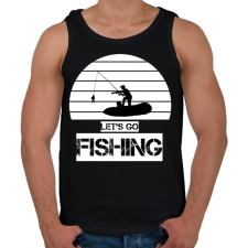 PRINTFASHION Let's go fishing - Férfi atléta - Fekete atléta, trikó