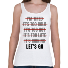 PRINTFASHION Let's go - Női atléta - Fehér női trikó