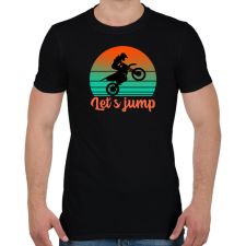 PRINTFASHION Let's jump - Férfi póló - Fekete férfi póló