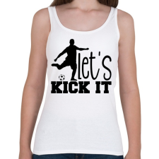 PRINTFASHION Let's kick it - Női atléta - Fehér női trikó