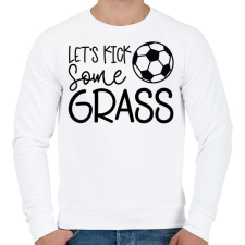 PRINTFASHION Let's kick some grass - Férfi pulóver - Fehér férfi pulóver, kardigán