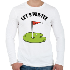 PRINTFASHION Let's par-tee - Férfi hosszú ujjú póló - Fehér férfi póló