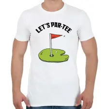 PRINTFASHION Let's par-tee - Férfi póló - Fehér férfi póló