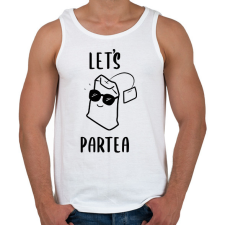 PRINTFASHION Let's ParTEA - Férfi atléta - Fehér atléta, trikó