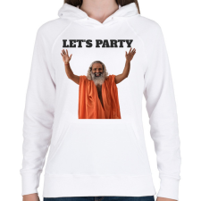 PRINTFASHION Let's party - Női kapucnis pulóver - Fehér női pulóver, kardigán