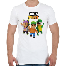 PRINTFASHION Let's play - Stumble - Férfi póló - Fehér férfi póló