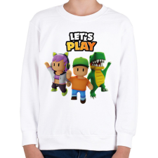 PRINTFASHION Let's play - Stumble - Gyerek pulóver - Fehér gyerek pulóver, kardigán