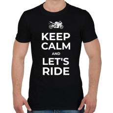 PRINTFASHION LET'S RIDE - Férfi póló - Fekete