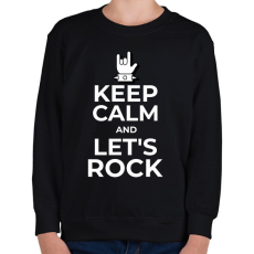 PRINTFASHION LET'S ROCK 2 - Gyerek pulóver - Fekete