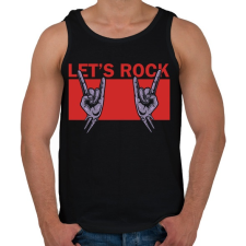 PRINTFASHION Let's rock - Férfi atléta - Fekete atléta, trikó