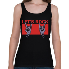 PRINTFASHION Let's rock - Női atléta - Fekete női trikó