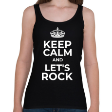 PRINTFASHION LET'S ROCK - Női atléta - Fekete