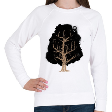 PRINTFASHION Let the tree grow - Női pulóver - Fehér