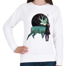 PRINTFASHION Let the universe love you - Női pulóver - Fehér