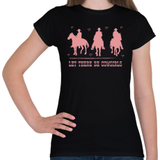 PRINTFASHION Let there be cowgirls - Női póló - Fekete