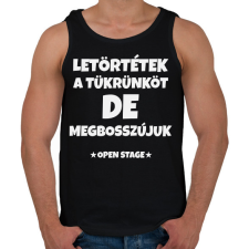 PRINTFASHION LETÖRTÉTEK A TÜKRÜNKÖT 2 - Férfi atléta - Fekete atléta, trikó