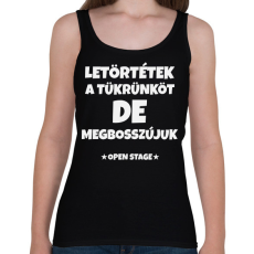 PRINTFASHION LETÖRTÉTEK A TÜKRÜNKÖT 2 - Női atléta - Fekete