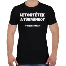 PRINTFASHION LETÖRTÉTEK A TÜKRÜNKÖT 3 - Férfi póló - Fekete férfi póló